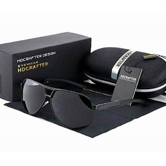 Fashion Men's UV400 sunglasses for men (Ebony, Black)