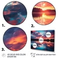 thumbnail image 3 of Designart "Lake Horizon Sunset Beauty III" Cottage Framed Wall Art - Country Blue Lake Entryway Framed Wall Art, 3 of 6