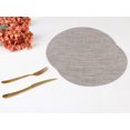 thumbnail image 6 of Unique Bargains 6 Packs Round Placemats for Kitchen Dining Table Decor Flaxen 14x14in, 6 of 7