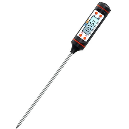 TekSky FT100 Digital Food Thermometer 9.3 Inch Long [Instant Read] LCD Screen, Hold Function for Kitchen Cooking Grill BBQ Meat Candy Milk (Best Digital Candy Thermometer)