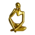 thumbnail image 2 of GROWTH TANK Modern Thinker Figurine Candle Holder Sculpture Handmade Candlestick Centerpiece Aureate, 2 of 9