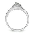 thumbnail image 2 of Solid 10k White Gold Diamond Engagement Ring Size 7.5 (.417 cttw.), 2 of 7