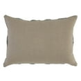 thumbnail image 3 of Lo 14 x 20 Lumbar Linen Accent Throw Pillow, Tufted Diamond Pattern, Gray, 3 of 5