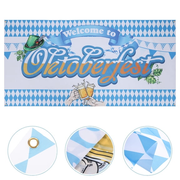 FONDOTIN 1Pc Assorted Color Party Banner for Oktoberfest Party Backdrop and Photographers 185x70in