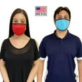 thumbnail image 4 of Made in USA Face Masks Mouth Nose Washable Reusable Double Layer Mask Cotton Cloth Blend, 4 of 22