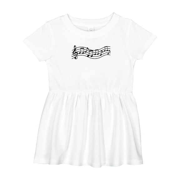 Inktastic Music Staff Musical Girls Baby Dress