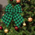 thumbnail image 4 of Adorno colgante de lazo de Navidad | Decoración de Ventanas y Árboles de Tela Verde Cuadriculada y Árbol, 15,75x13,78 | Decoración interior festiva, tela duradera, acento llamativo, 4 of 6