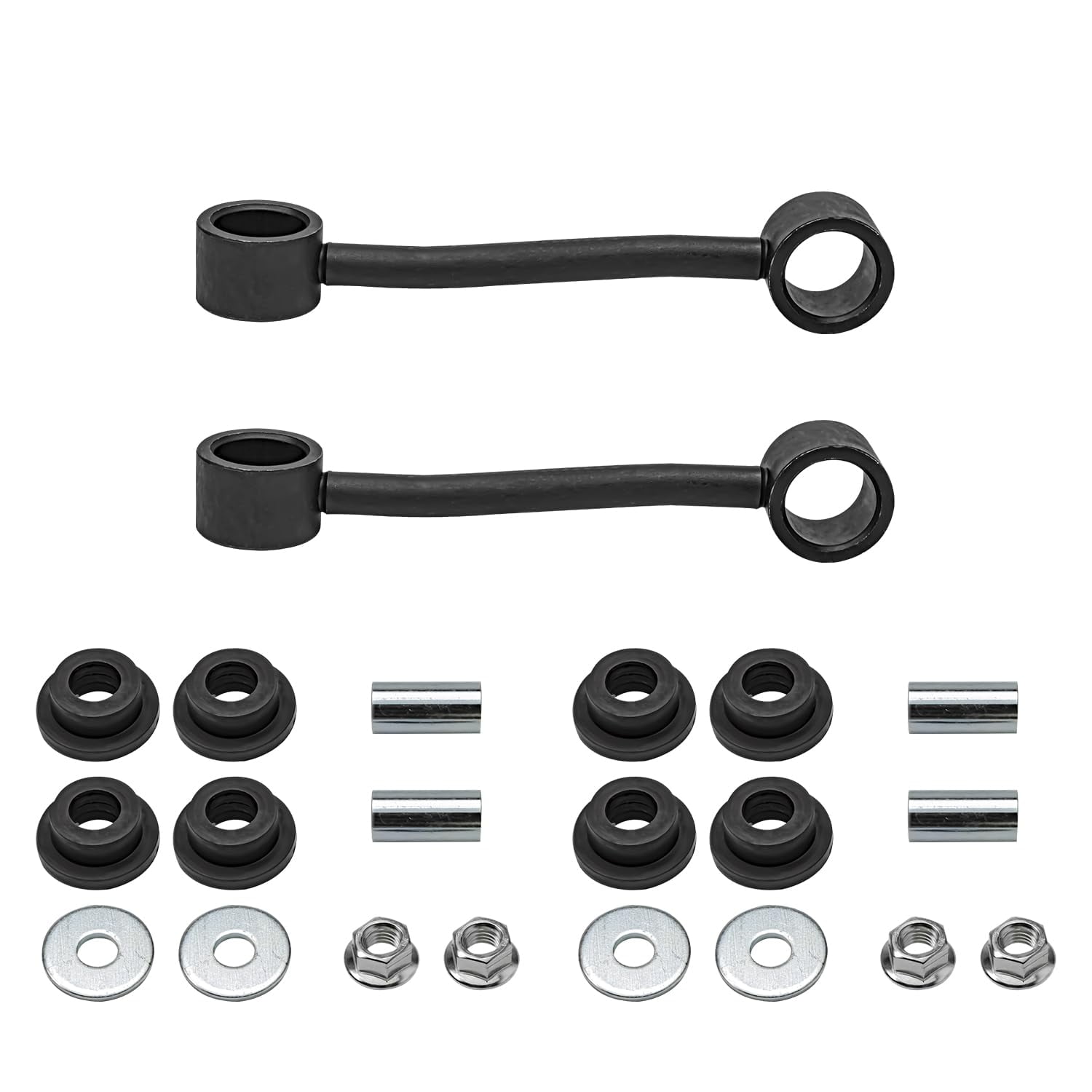 Detroit Axle - 14pc Front Upper Control Arms w/Ball Joints Inner Outer Tie Rods w/Boots Sway Bars & Wheel Hub Bearings Replacement for 2007-2011 Dodge Nitro/ 2008-2012 Jeep Liberty