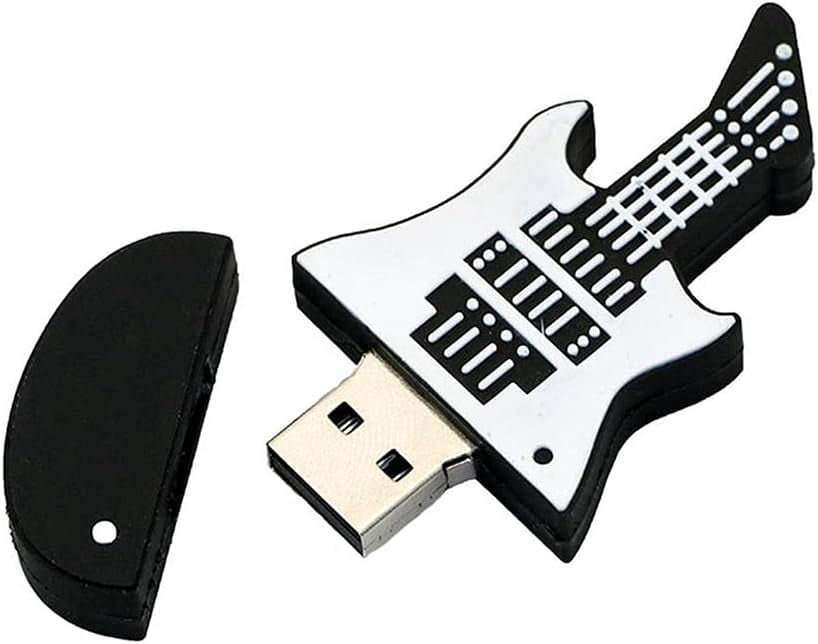 1 Pce Clé USB en Forme de Guitare 16 Go 2.0 Clé USB en Forme de Guitare de Musique Dessin Animé Clé USB