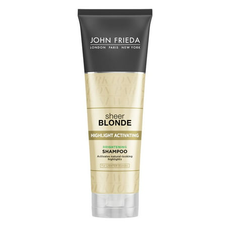 John Frieda Sheer Blonde Highlight Activating Brightening Shampoo, Lighter Blondes, 8.45