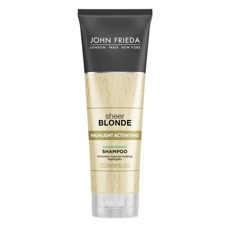 John Frieda Sheer Blonde Highlight Activating Brightening Shampoo, Lighter Blondes, 8.45 Oz