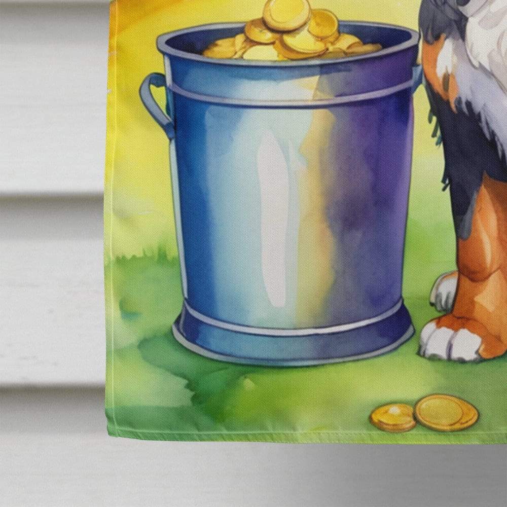 Bernese Mountain Dog St Patrick's Day House Flag 28 in x 40 in