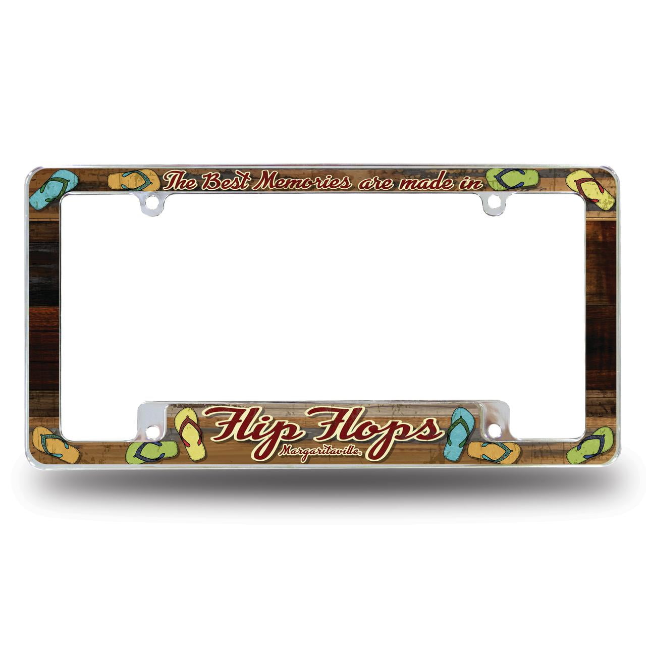 Rico Industries Margaritaville Flip Flops All Over Chrome 12" x 6