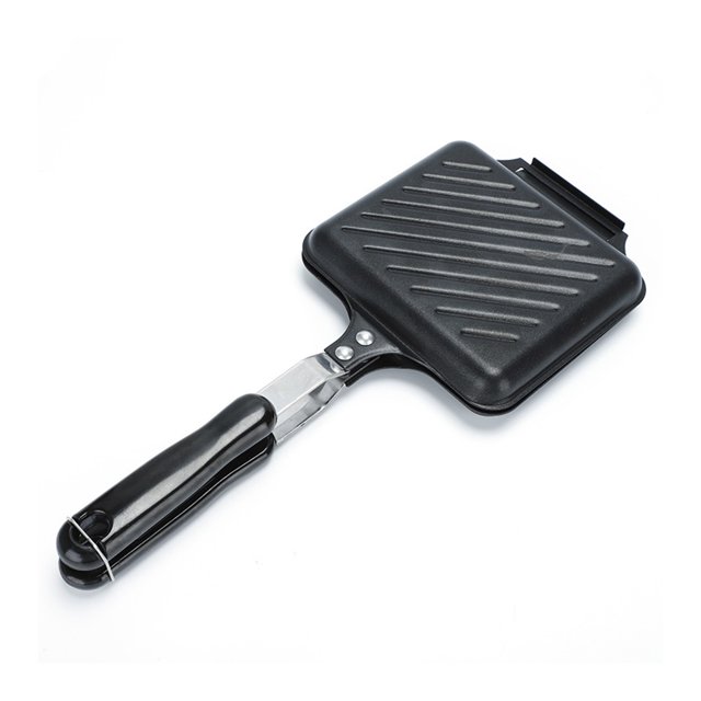 Recipiente para Desayuno Portátil Extraíble Hierro Refinado para Carne A La Parrilla Antiadherente Doble Cara para El Bandeja para Hornear Sándwiches