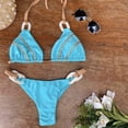 thumbnail image 4 of Gubotare Women's 2 Piece Bikini Set Back Braided Straps with Reversible Bottom,Blue M, 4 of 4