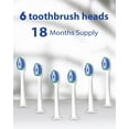 thumbnail image 3 of MySmile Sonic Rechargeable Electric Toothbrush Heads, 6 Count Replacement Toothbrush Heads, White, Individual Packaging, 3 of 7