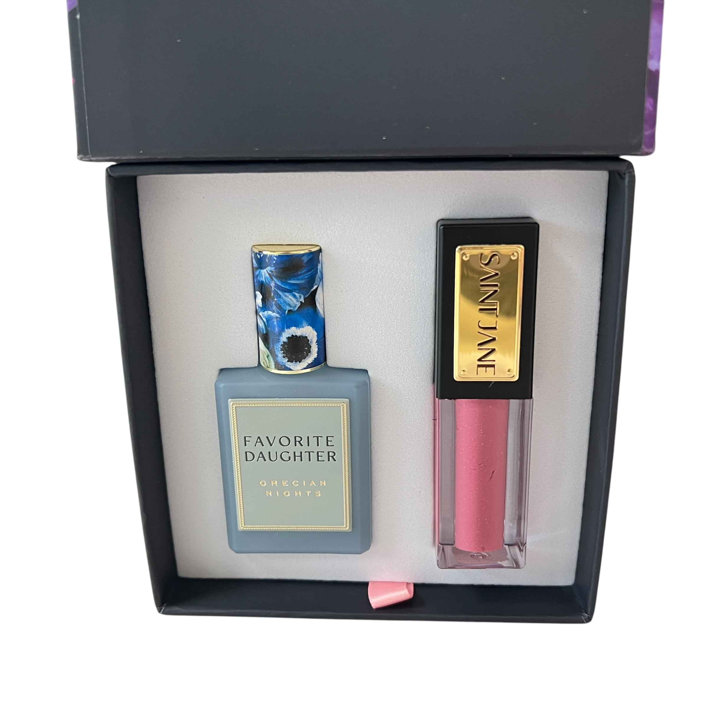 Saint Jane x Favorite Daughter Lip and Fragrance Oil Duo Remedy + Grecian Nights