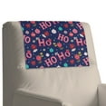thumbnail image 4 of SCRAWLGOD Christmas Ornament Ball Poinsettia Floral HO Blue Recliner Headrest Protector, 3 Pcs Anti-Slip Waterproof Head Rest Cover, PU Leather Recliner Headrest Cover,Office Chair 17x27 in, 4 of 7