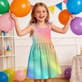 thumbnail image 4 of NAISIBABY Girls Casual Dress, Cute Graphic Spaghetti Strap Sleeveless Summer Cute Flowy Dress Multicolor Size 8, 4 of 9