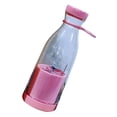 thumbnail image 2 of Licuadora portátil linda 6 cuchillas 40W alta potencia 300ml recargable portátil eléctrico mini exprimidor taza rosa, 2 of 5