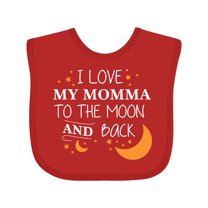Inktastic I Love My Momma to the Moon and Back Boys or Girls Baby Bib