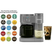 KeurigK-Duo Essentials, Hot & Iced Single-Serve KCup Pod Coffee Maker & Carafe, Moonlight Grey