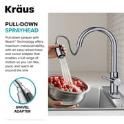KRAUS Coda 2-Function Single Handle Pull-Down Kitchen Faucet in Chrome