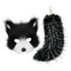 thumbnail image 4 of Llavero de peluche Fernando con cola y Máscara de Therian negro y y 25 cm, 4 of 8