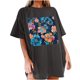 thumbnail image 2 of Fiudx Liquidación de Ahorros de Verano Camisetas Informales con Estampado de Flores para Mujer, Camisetas Extragrandes de Manga Corta, 2 of 7