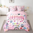 thumbnail image 2 of Manfei Chic Disco Ball 7-Piece King Bedding Set,Music Guitar Halloween Ghost,Cozy Reversible Decor, 2 of 8