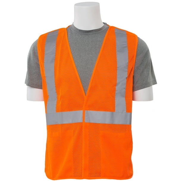 ERB Safety S320 Mesh BreakAway ANSI Class 2 Vest in HiViz Orange, 4X