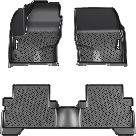 COZONY 3D TPE Floor Mats for 2013-2019 Ford Escape & 2013-2018 C-Max, All-Weather Full Set, Black