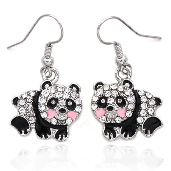 cocojewelry Panda Bear Dangle Hook Earrings