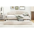 thumbnail image 5 of Full Size Upholstered Tufted Daybed with Twin Size Trundle, Beige, 5 of 9