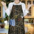 thumbnail image 6 of Vine Camo Tree Trunk Pattern Apron-Garden Aprons for Women with Pockets-Cotton Linen Waterproof Kitchen Cooking Gardening Aprons Adjustable for Kitchen,Cooking,BBQ and Salon 33x27 Inch, 6 of 7