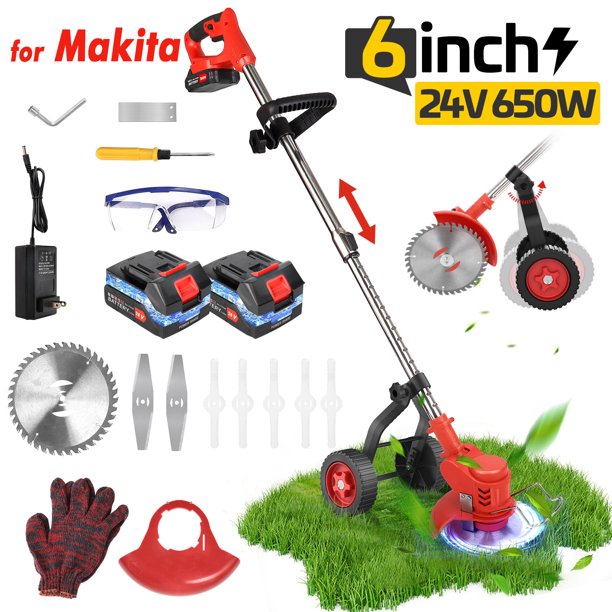 Weed Wacker Cordless Electric Grass Trimmer & Edger, Tanbaby 6 inch Weed Eater Kit with Upgraded