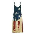 thumbnail image 4 of OAVQHLG3B Womens Dresses Sun Dresses Women Summer Casual 4th of July Outfits American flag s Summer Casual Beach Sleeveless Suspenders Printing Dress, 4 of 6