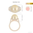 thumbnail image 5 of ANGARA Golden South Sea Cultured Pearl Triple Shank Ring in 14K Rose Gold for Women | June Birthstone, Birthday, Anniversary, Jewelry Gift for Women | Pearl Ring, 5 of 8