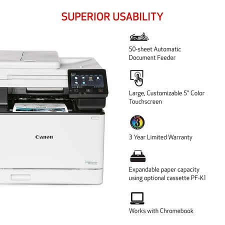 Canon - imageCLAS SMF751Cdw Wireless Color All-In-One Laser Printer - White