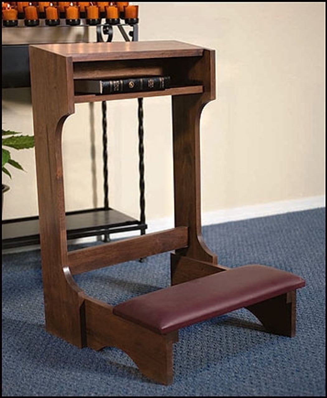 PADDED KNEELER -WALNUT STAIN