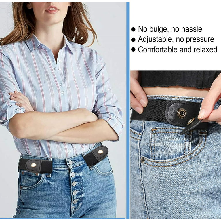 Unisex Buckle-Free Stretch Belt, Adjustable Elasticated No Buckle Belt,  Invisible Belt For Jeans, Trousers, Shorts, Western Outfits