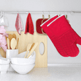 thumbnail image 4 of Kitchen Oven Glove High Heat Resistant 500 Degree Extra Long Oven Mitts and Potholder with Non-Slip Silicone Surface, 4 of 5