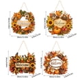 thumbnail image 3 of Small Fall Wreath, Welcome Sign, Autumn Door Decor for Front Door | Cute Hello Fall wreath for front door, wall, office, entryway, and indoor outdoor autumn harvest decor. 4PCS, 3 of 8
