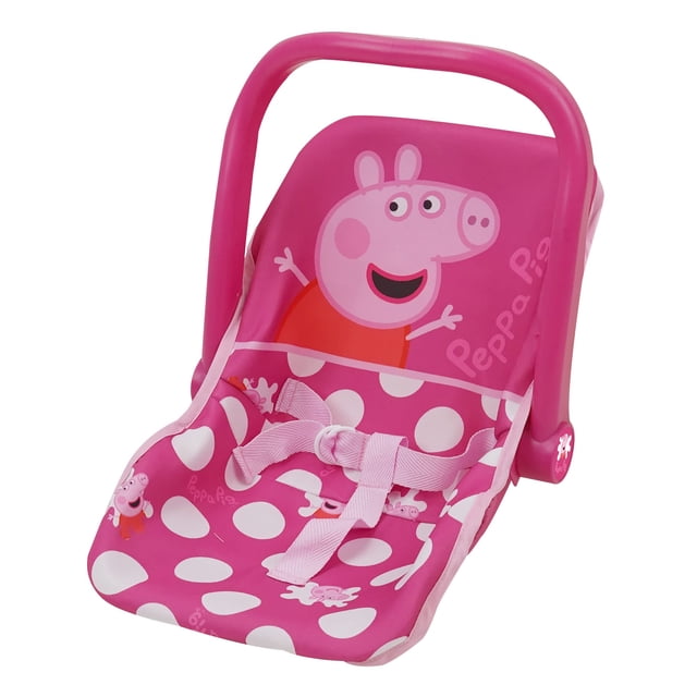 Asiento de coche Baby Doll Peppa Pig con lunares rosas y blancos para niños de hasta 18 años