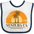 thumbnail image 3 of Inktastic Ventura California Retro Sunset Boys or Girls Baby Bib, 3 of 4