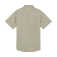 thumbnail image 3 of Jessboyy Linen Button Down Shirt Men Short Sleeve Summer Beach Shirts with Pockets Casual Plain Shirt Regular Fit Solid Color Button up Work Shirts Khaki XL, 3 of 9