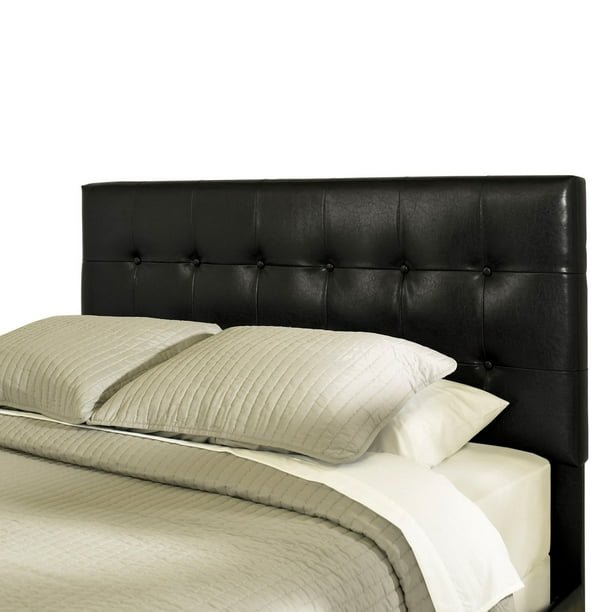 Crosley Furniture Andover Full Queen, Black Leather Queen Headboard