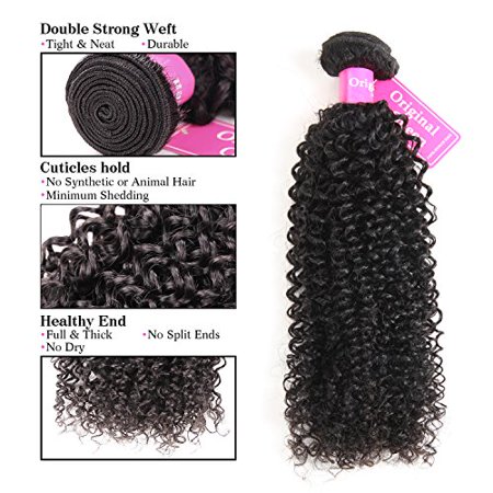 Original Queen 100 Brazilian Unprocessed Virgin Kinky Curly Human