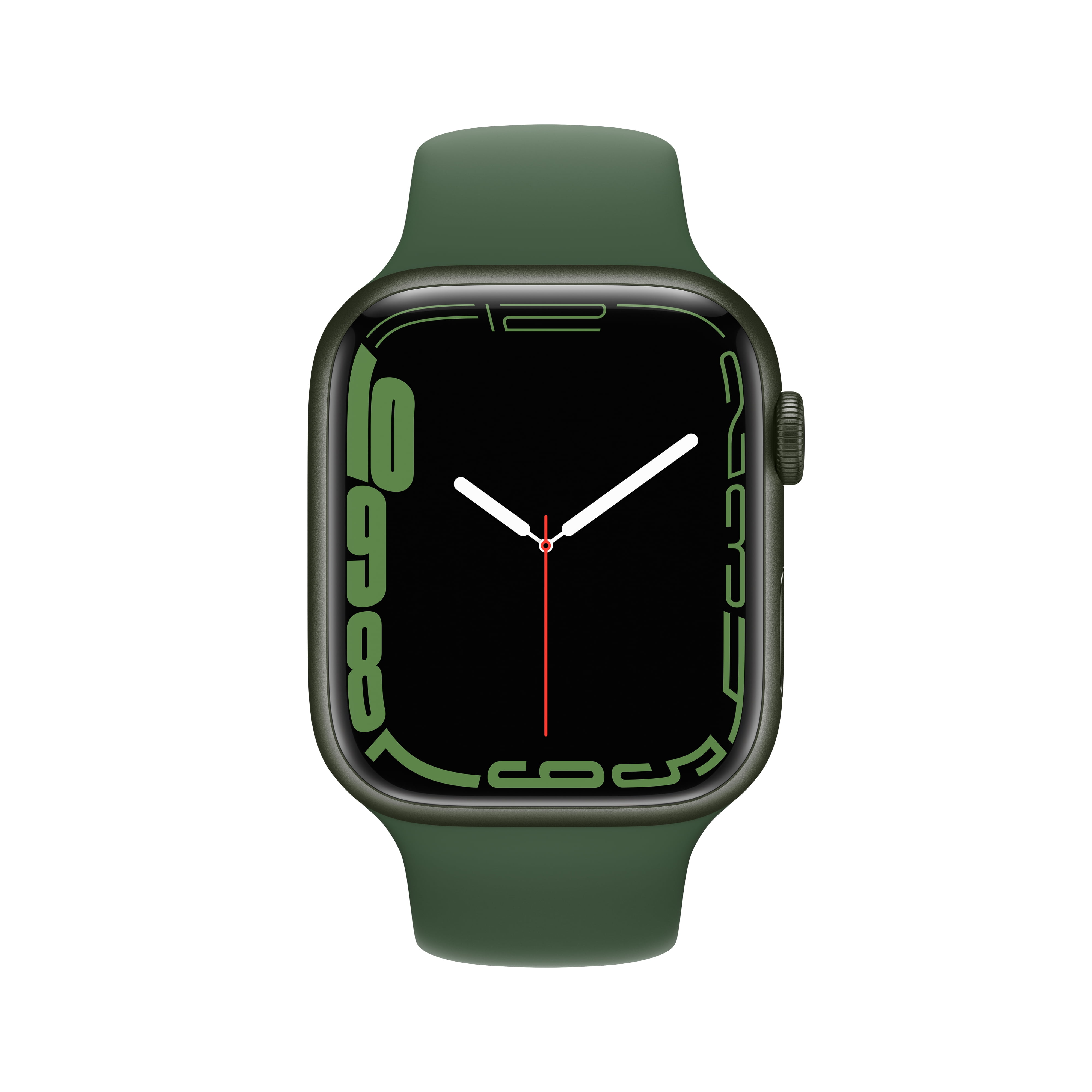 Apple Watch Series 7 GPS, 45mm Green Aluminum Case with Clover
