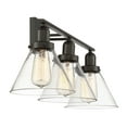 thumbnail image 3 of Drake 3-Light Bathroom Vanity Light in English Bronze, 3 of 5